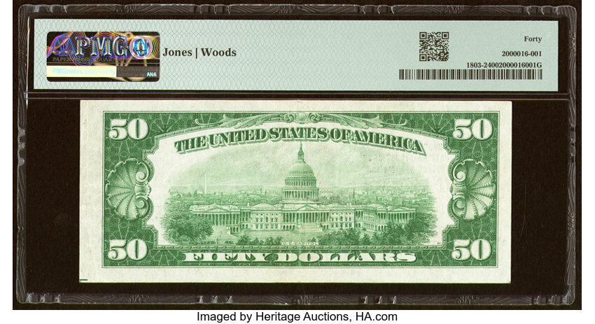 image for: San Francisco, CA - $50 1929 Ty. 2 Bank of America National Trust & Savings Assoc Ch. # 13044 PMG Extremely Fine 40....