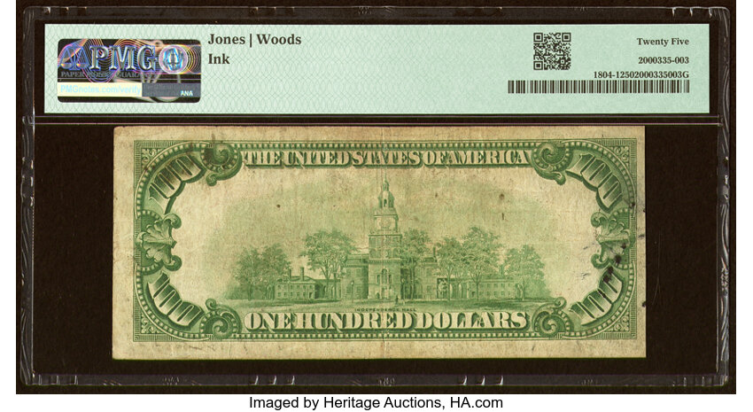 image for: Johnstown, PA - $100 1929 Ty. 1 The United States National Bank Ch. # 5913 PMG Very Fine 25....