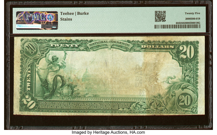 image for: Milford, MA - $20 1902 Plain Back Fr. 658 The Home National Bank Ch. # (N)2275 PMG Very Fine 25....