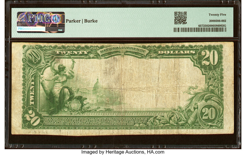 image for: Athol, MA - $20 1902 Plain Back Fr. 657 The Athol National Bank Ch. # 2172 PMG Very Fine 25....