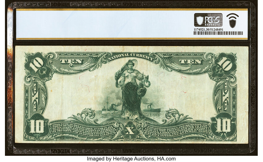image for: Emporia, VA - $10 1902 Plain Back Fr. 635 The Citizens National Bank Ch. # (S)12240 PCGS Banknote Very Fine 30....