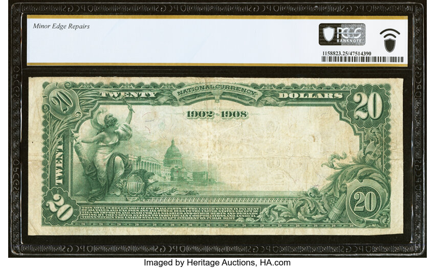 image for: Norton, VA - $20 1902 Date Back Fr. 645 The National Bank of Norton Ch. # (S)9746 PCGS Banknote Very Fine 25 Details....