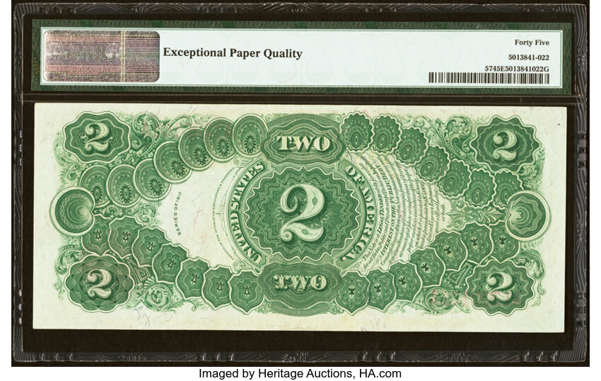 image for: Fr. 57 $2 1917 Legal Tender PMG Choice Extremely Fine 45 EPQ....