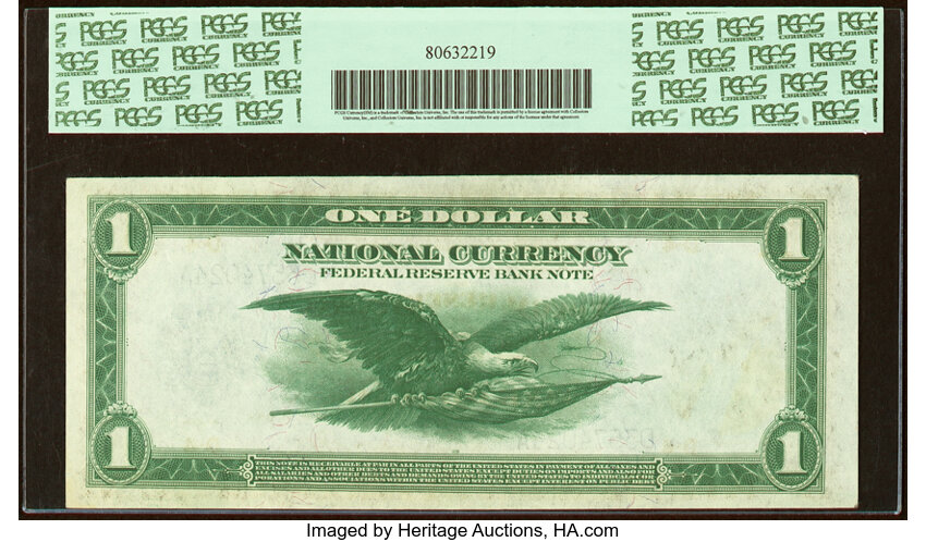 image for: Fr. 718 $1 1918 Federal Reserve Bank Note PCGS Choice New 63....