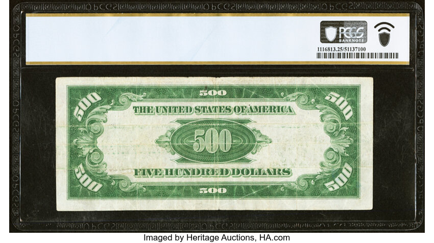 image for: Fr. 2200-B $500 1928 Federal Reserve Note. PCGS Banknote Very Fine 25....