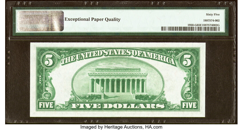 image for: Fr. 1950-G $5 1928 Federal Reserve Note. PMG Gem Uncirculated 65 EPQ....