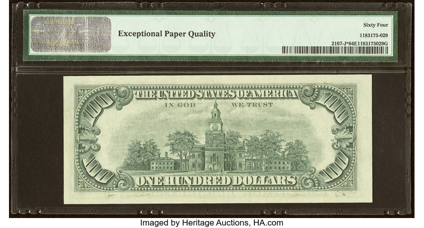 image for: Fr. 2167-J* $100 1974 Federal Reserve Star Note. PMG Choice Uncirculated 64 EPQ....