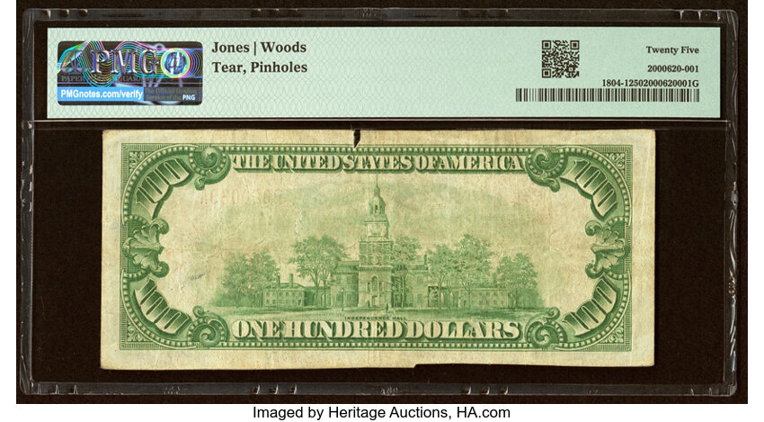 image for: Ottumwa, IA - $100 1929 Ty. 1 The Iowa National Bank Ch. # 1726 PMG Very Fine 25....