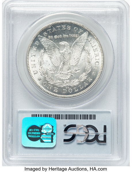 image for: 1880-CC $1 8/7 Reverse of 1878, VAM-7, MS64 PCGS. A Hit List 40 Variety....