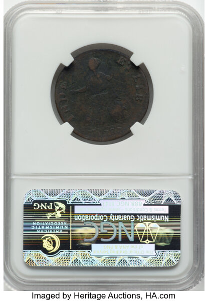 image for: 1787 Vermont Copper, Bust Right, RR-14, Bressett 10-K, W-2105, R.3, VG10 Brown NGC....