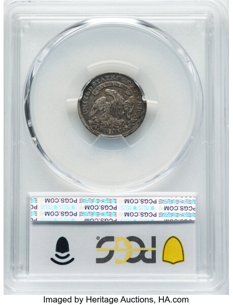 image for: 1837 10C Capped Bust, JR-2, R.3, VF25 PCGS. Mintage 359,500....
