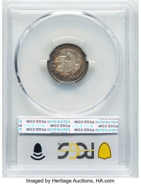 image for: 1837 10C Capped Bust, JR-4, R.4, AU50 PCGS. Mintage 359,500....