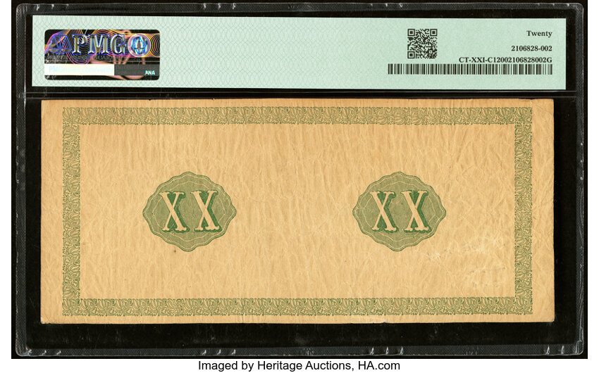 image for: CTXX-1/C1 $20 1861 Female Riding Deer Bogus Note PMG Very Fine 20....