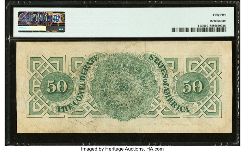 image for: T50 $50 1862 PF-19 Cr. 362 PMG About Uncirculated 55....