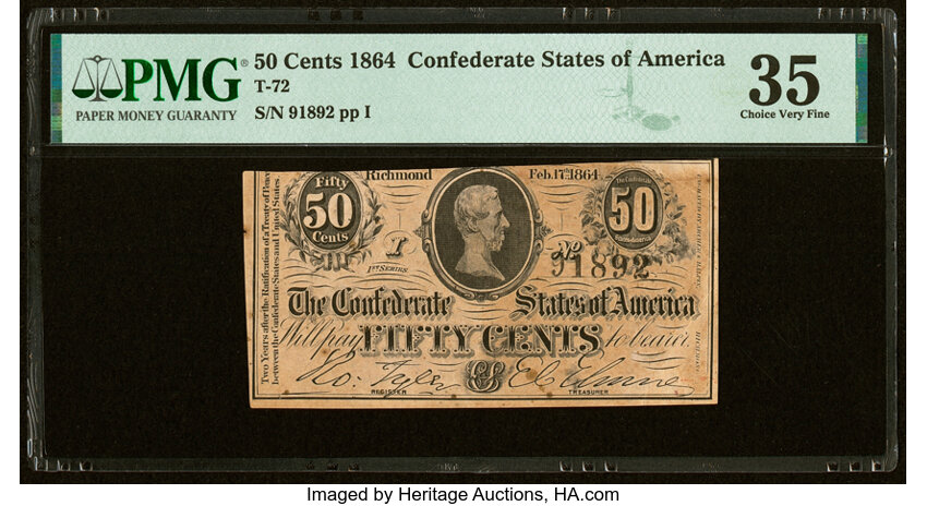 image for: T72 50 Cents 1864 PF-1 Cr. 578 PMG Choice Very Fine 35....