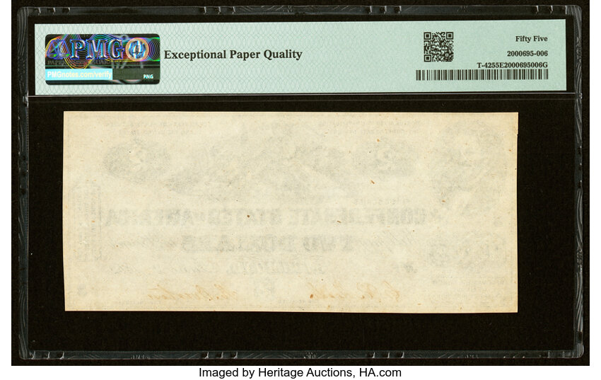image for: T42 $2 1862 PF-1 Cr. 334 PMG About Uncirculated 55 EPQ....