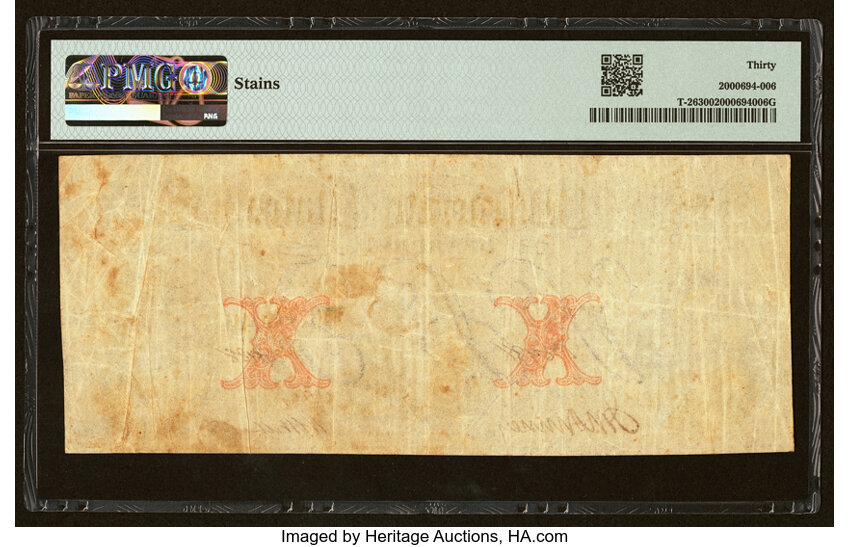 image for: T26 $10 1861 PF-20 Cr. 193 PMG Very Fine 30....