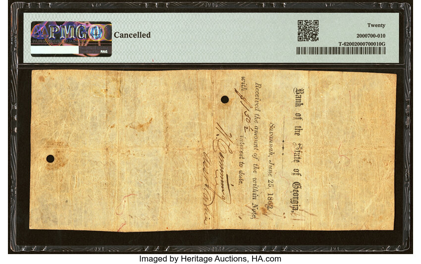 image for: T6 $50 1861 PF-1 Cr. 6 PMG Very Fine 20....