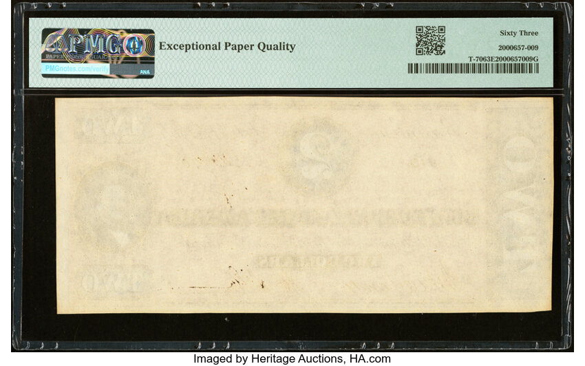 image for: T70 $2 1864 PF-4 Cr. 566 PMG Choice Uncirculated 63 EPQ....