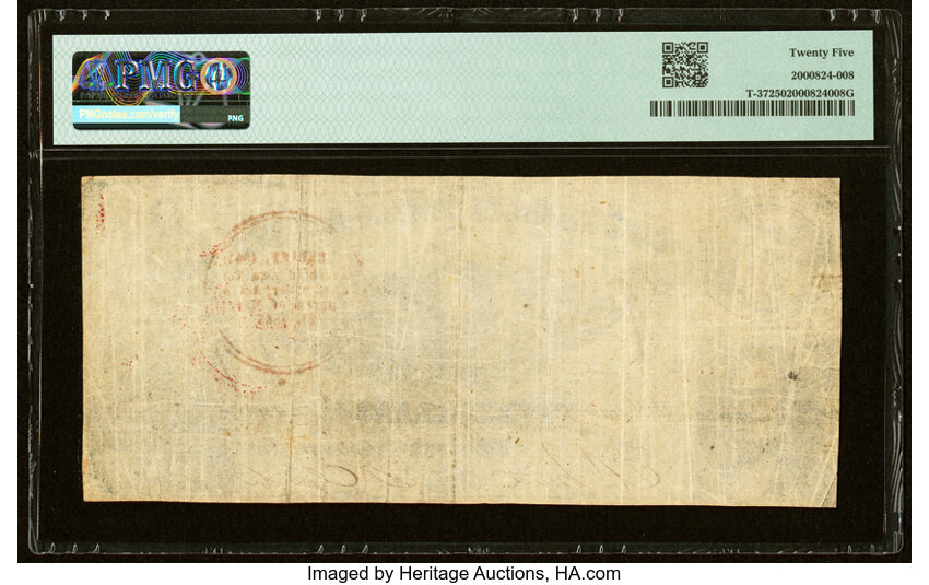 image for: Red Circular February Trans-Mississippi Stamp T37 $5 1861 PF-2 Cr. 285 PMG Very Fine 25....