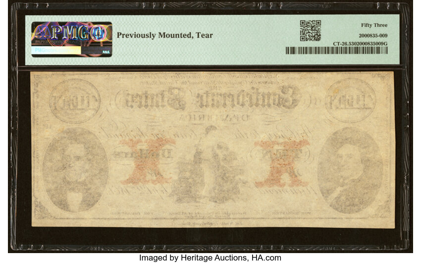 image for: CT26/173 Counterfeit $10 1861 PMG About Uncirculated 53....