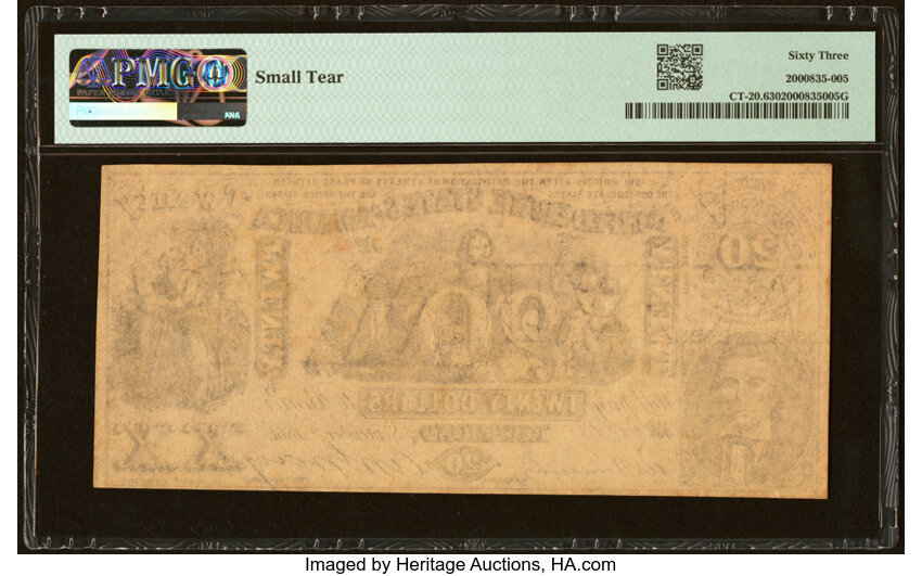 image for: CT20/141D $20 1861 PMG Choice Uncirculated 63....