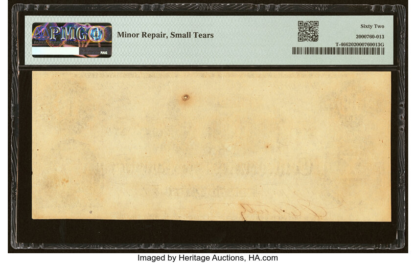 image for: T46 $10 1862 PF-2 Cr. 343 State I PMG Uncirculated 62....