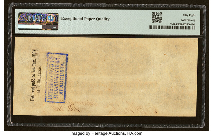 image for: T40 $100 1862 PF-1 Cr. 298 PMG Choice About Unc 58 EPQ....