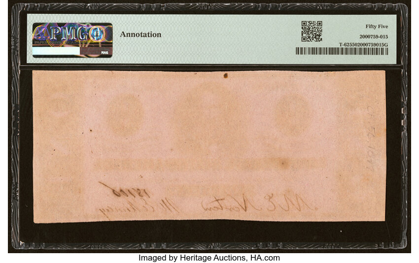 image for: T62 $1 1863 PF-1 State II Cr. 474 PMG About Uncirculated 55....