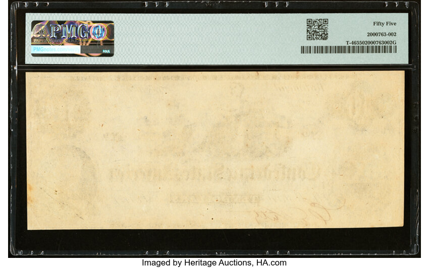image for: T46 $10 1862 PF-2 State I Cr. 343 PMG About Uncirculated 55....