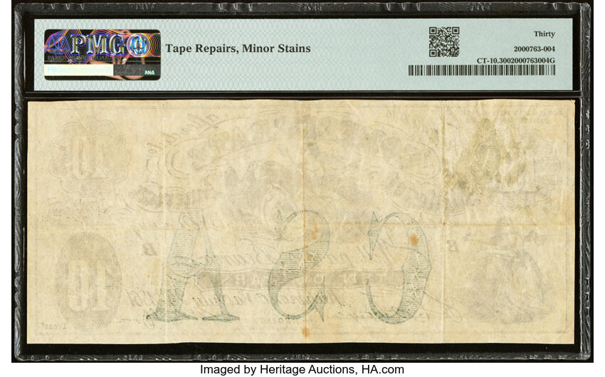 image for: CT10/39D Contemporary Counterfeit $10 1861 PMG Very Fine 30....
