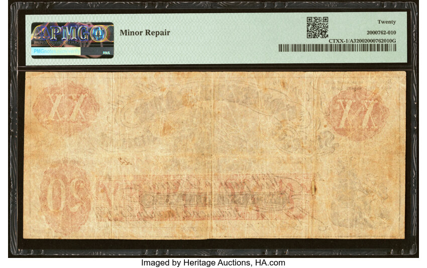 image for: CTXX-1/A3 $20 1861 Female Riding Deer Bogus Note PMG Very Fine 20....