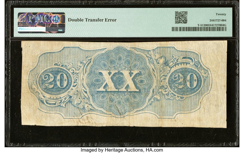image for: T51 $20 1862 PF-13 Cr. 366A PMG Very Fine 20....