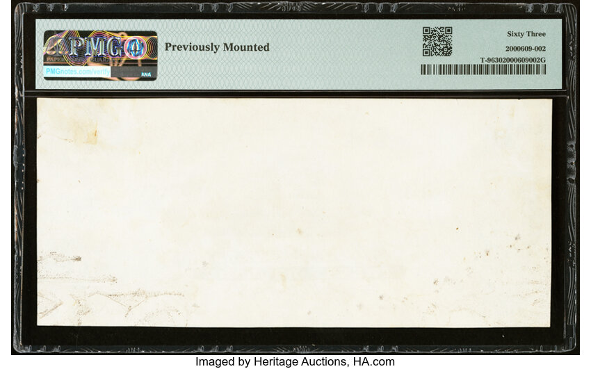 image for: Ink Smear Error T9 $20 1861 PF-12 Cr. 31 PMG Choice Uncirculated 63....