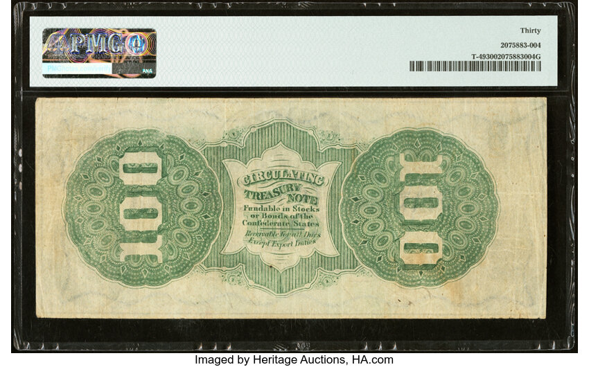 image for: T49 $100 1862 PF-2 Cr. 348 PMG Very Fine 30....