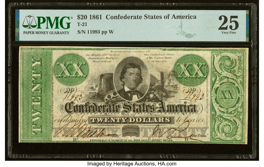 image for: T21 $20 1861 PF-1 Cr. 144 PMG Very Fine 25....