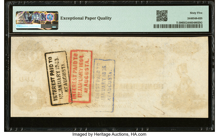 image for: T39 $100 1862 PF-5 Cr. 290 PMG Gem Uncirculated 65 EPQ....