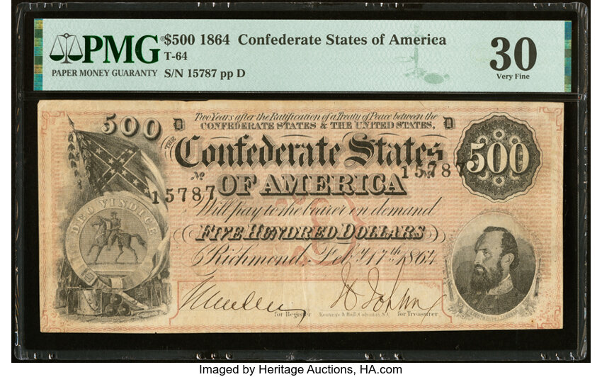 image for: T64 $500 1864 PF-2 Cr. 489 PMG Very Fine 30....
