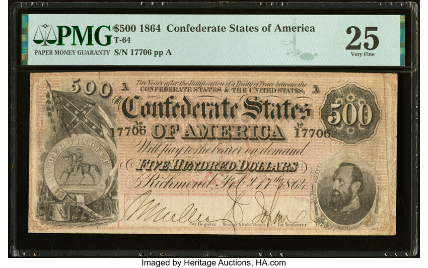 image for: T64 $500 1864 PF-2 Cr. 489 PMG Very Fine 25....