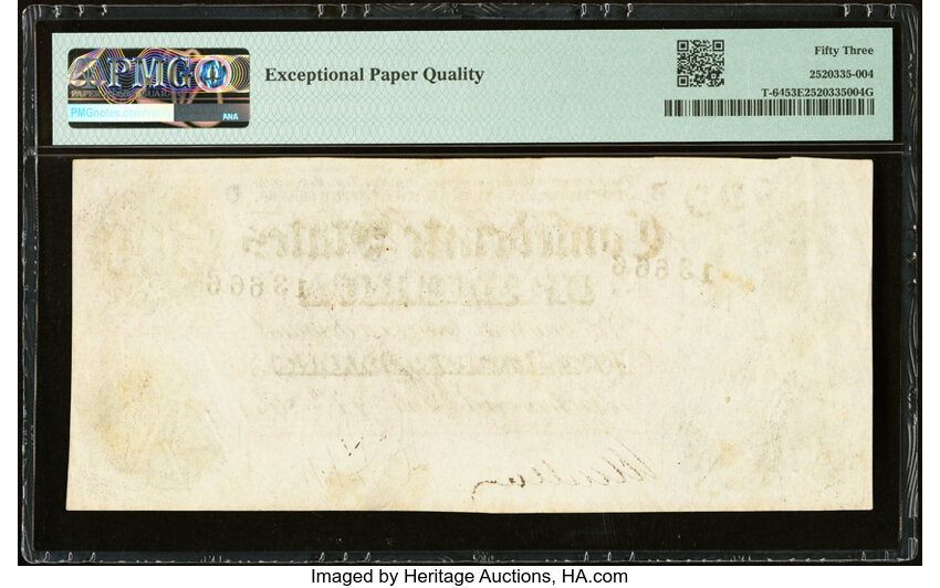 image for: T64 $500 1864 PF-2 Cr. 489 PMG About Uncirculated 53 EPQ....