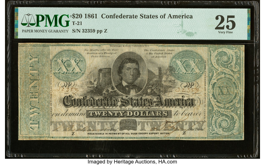 image for: T21 $20 1861 PF-3 Cr. 145 PMG Very Fine 25....