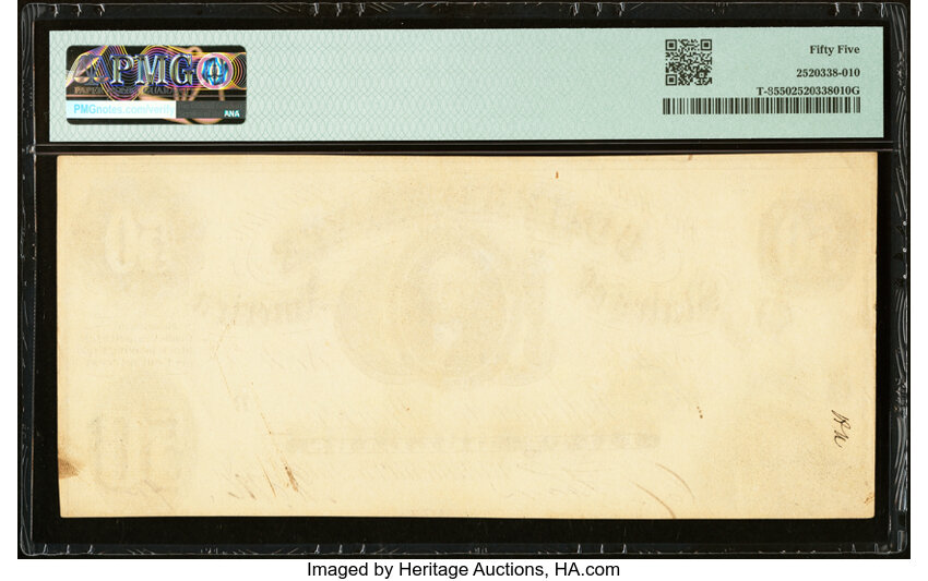 image for: T8 $50 1861 PF-2 Cr. 15 PMG About Uncirculated 55....