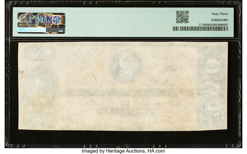 image for: T70 $2 1864 PF-5 Cr. 567 PMG Choice Uncirculated 63....