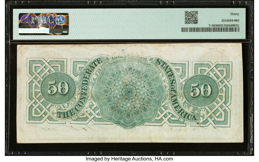 image for: T50 $50 1862 PF-9 Cr. 355 PMG Very Fine 30....