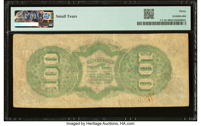 image for: CT56/403 Contemporary Counterfeit $100 1862 PMG Very Fine 30....