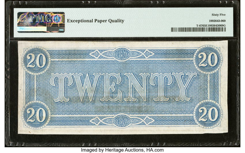 image for: T67 $20 1864 PF-26 Cr. 526 PMG Gem Uncirculated 65 EPQ....