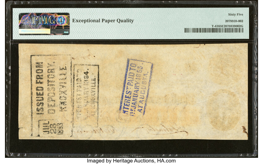 image for: T41 $100 1862 PF-6 Cr. 319 PMG Gem Uncirculated 65 EPQ....