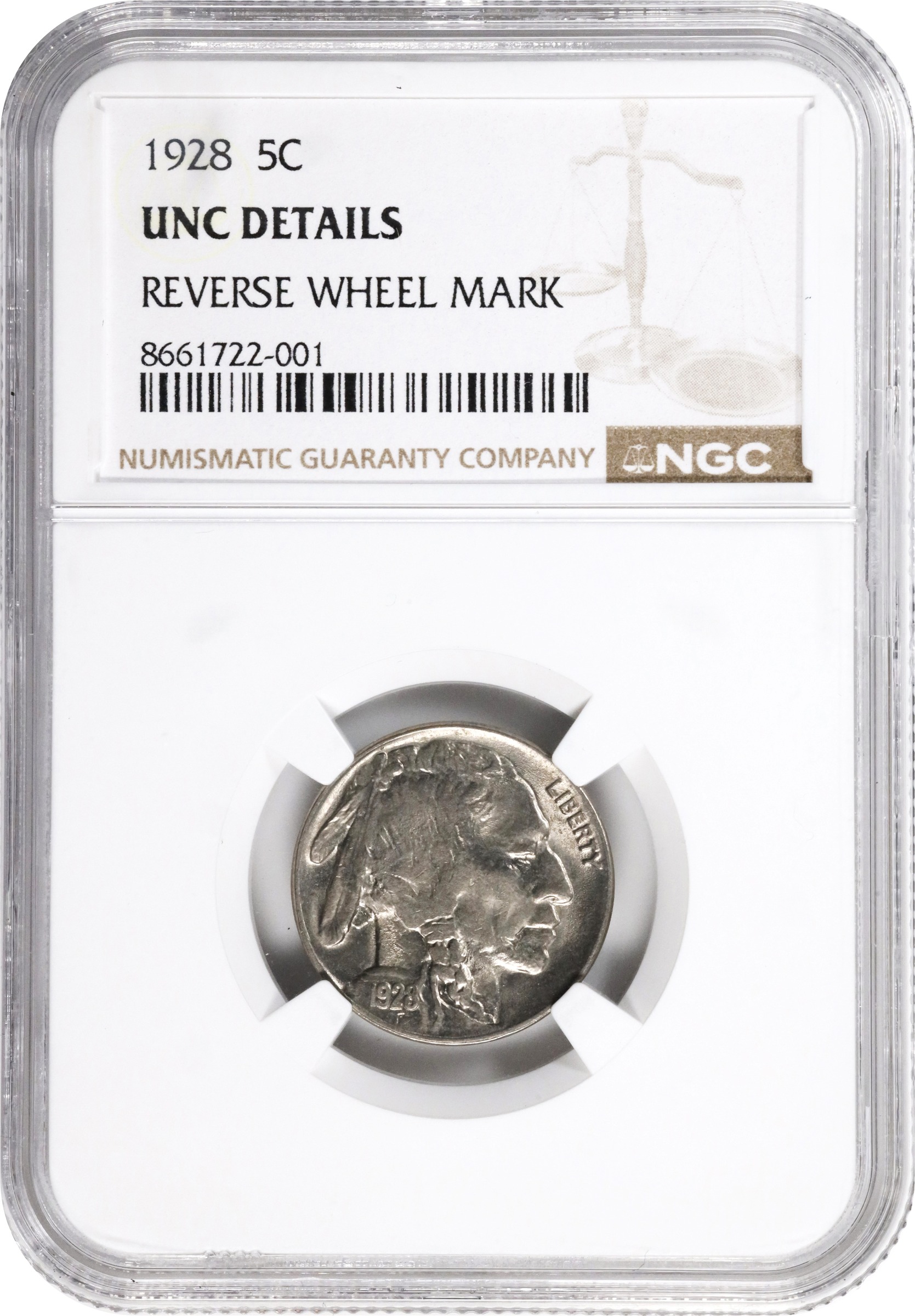 1928 5c VG10 thumbnail 3