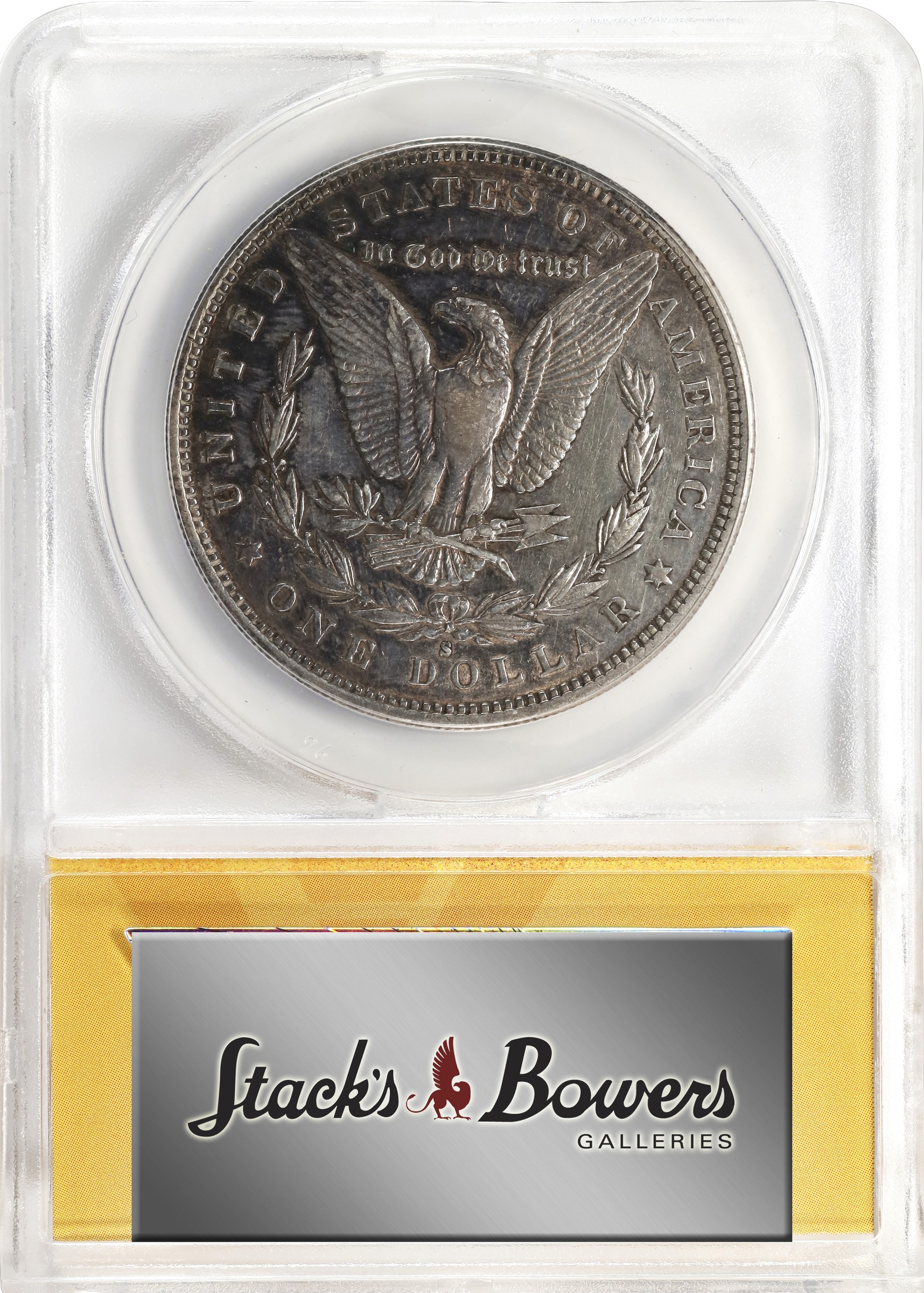 image for: 1888-S Morgan Silver Dollar. VAM-13. Hit List 40. Gouged Eagle. AU-50 Details--Cleaned (ANACS).