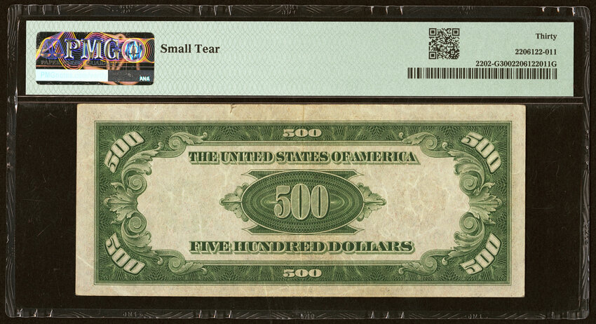 image for: Fr. 2202-G $500 1934A Federal Reserve Note. PMG Very Fine 30....
